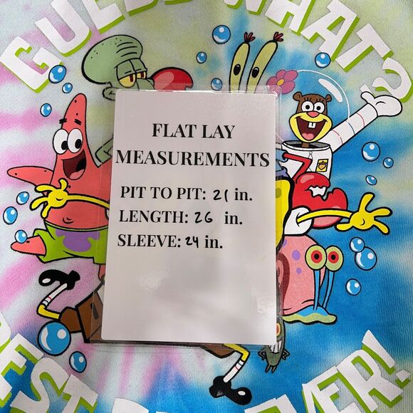 Nickelodeon Spongebob Square Pants Tie Dye Crewneck Sweater Women's M - Picture 4 of 4